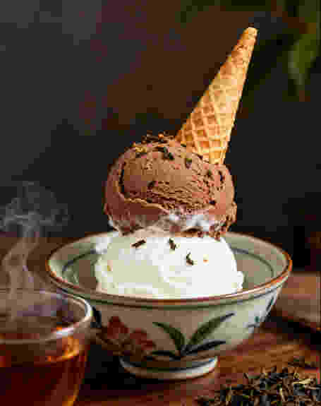 岩茶茶叶冰淇淋