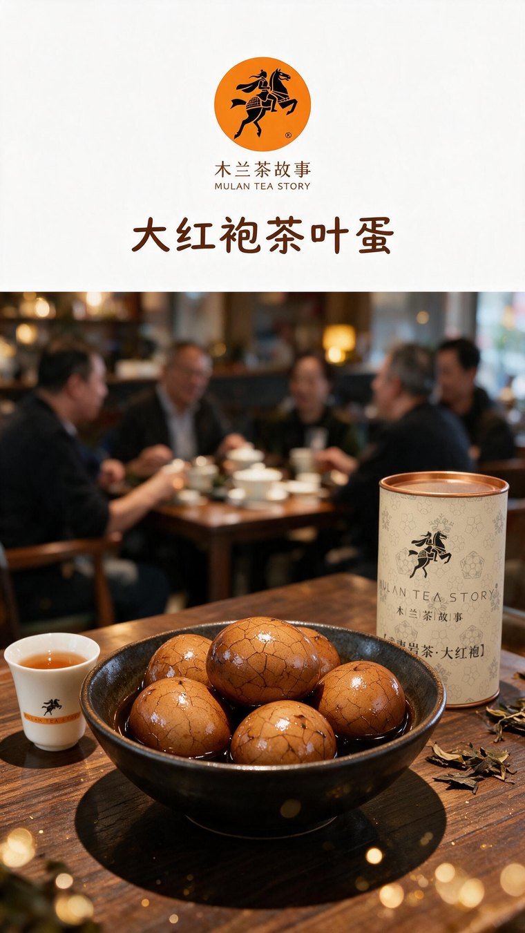 木兰茶故事门店海报 裂纹是门