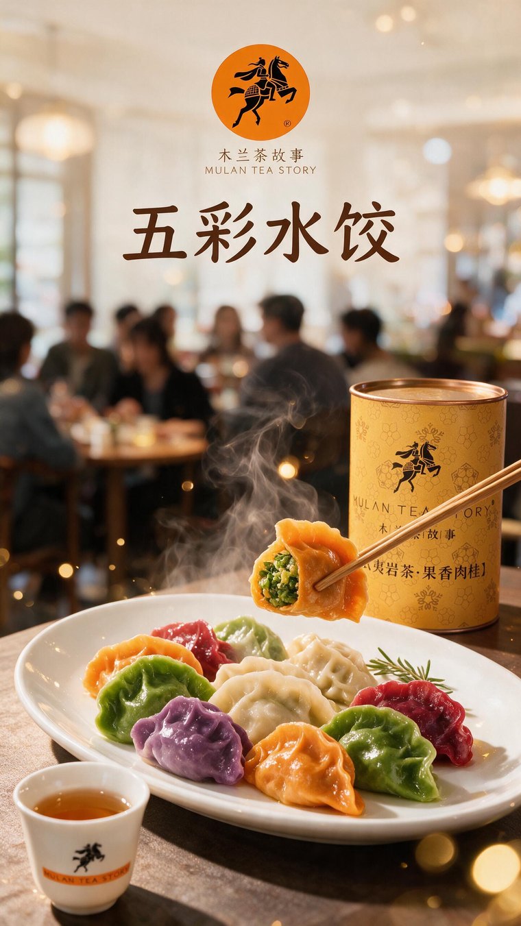 木兰茶故事门店海报 一只一色
