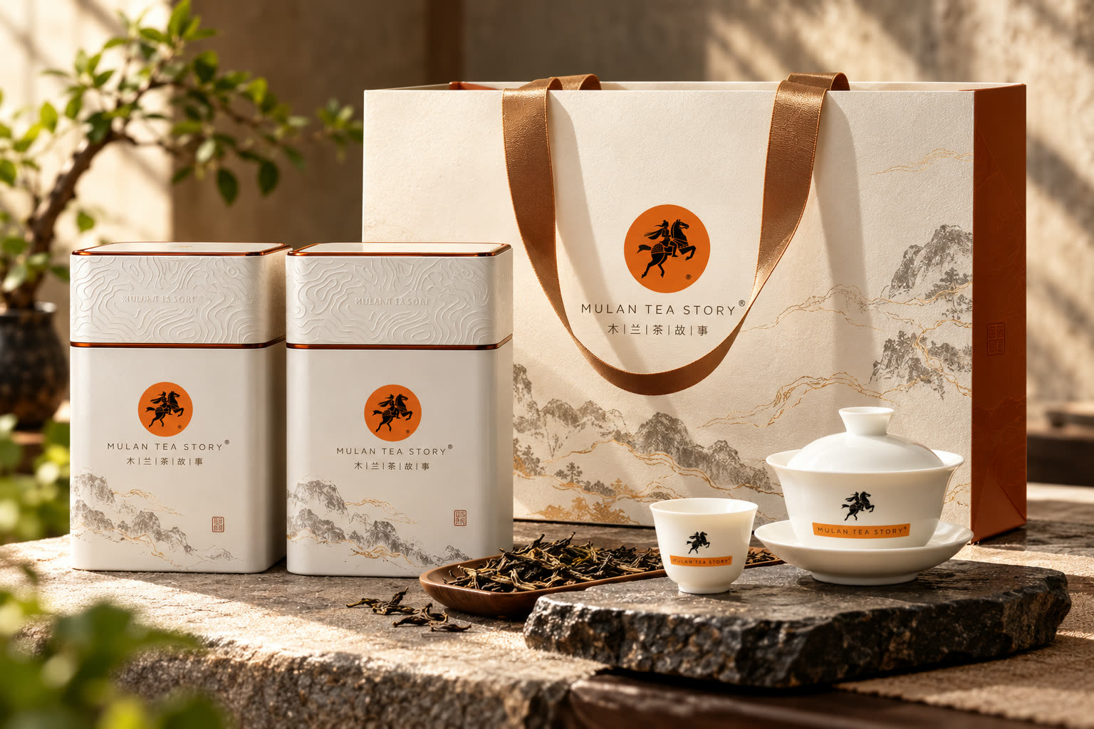 木兰茶故事 普洱生茶 两罐一提 200g 手提装