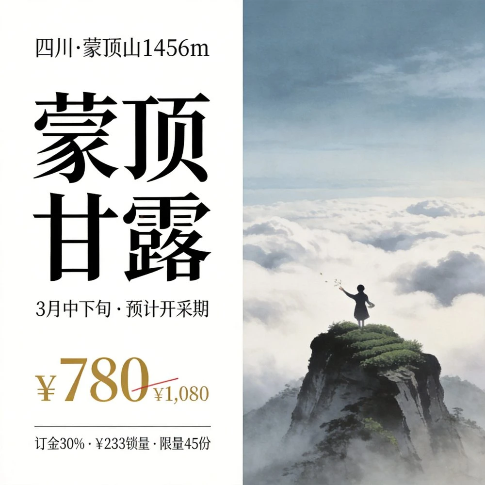 头采预订|蒙顶甘露·明前头采特级 250g礼盒